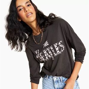Junk Food Beatles Long-Sleeve Cotton T-Shirt sz XS
